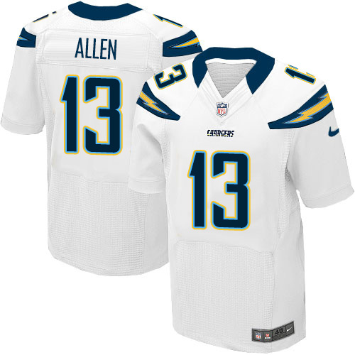 Men's Elite Keenan Allen Nike Jersey White Road - #13 NFL Los Angeles Chargers